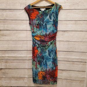 Kay Unger Multicolor Sheath Cocktail Dress, Size M